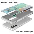 thumbnail image 4 of Samsung Galaxy A72 Case, Rosebono Slim Hybrid Shockproof Hard Cover Graphic Fashion Colorful Skin Cover Armor Case for Samsung Galaxy A72 4G and 5G (Green Marble), 4 of 5