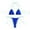 Blue, variant on Women String Bikini Halter Side Tie Two Piece Swimsuit Color Block Triangle Bathing Suits