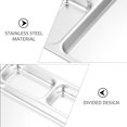 thumbnail image 4 of Shisuyan Assiette Compartiments Divisés en Acier Inoxydable Argent 1Ensemble 11X8.3X0.8In, 4 of 8
