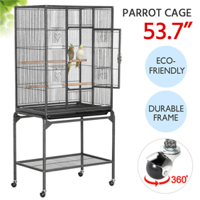 Hq 13221pw 32 In X 21 In Single Aviary With Cart Stand Pure White Walmart Com Walmart Com