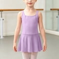 thumbnail image 2 of Girls Tank Skirted Dance Leotard with Square Neck,Ballet Dress Bodysuit, 2 of 8