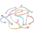 thumbnail image 4 of 14 unidades de gomas para el pelo decorativas con doble bola, elásticas para sujetar coletas, ideales para niñas., 4 of 8