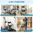 thumbnail image 4 of HOMCOM Chaise de Douche avec Roues, Fauteuil de Chevet pour Aînés, 4 of 10