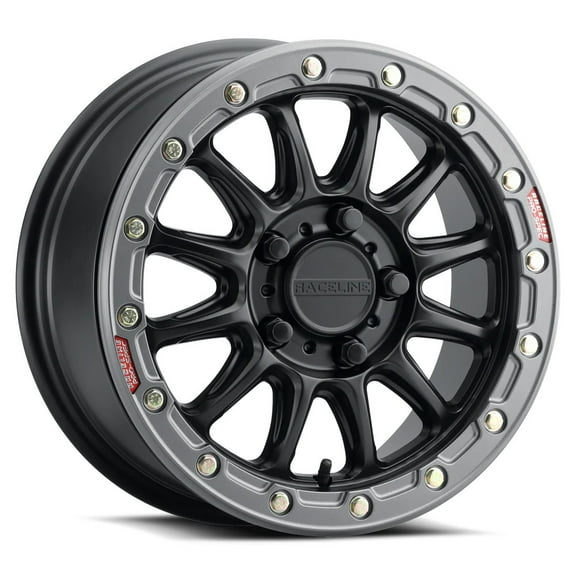 15X7 Raceline A14BG Alpha SatinBlack W/Gunmetal BEADLOCK UTV Wheel 5x4.5 (53mm)