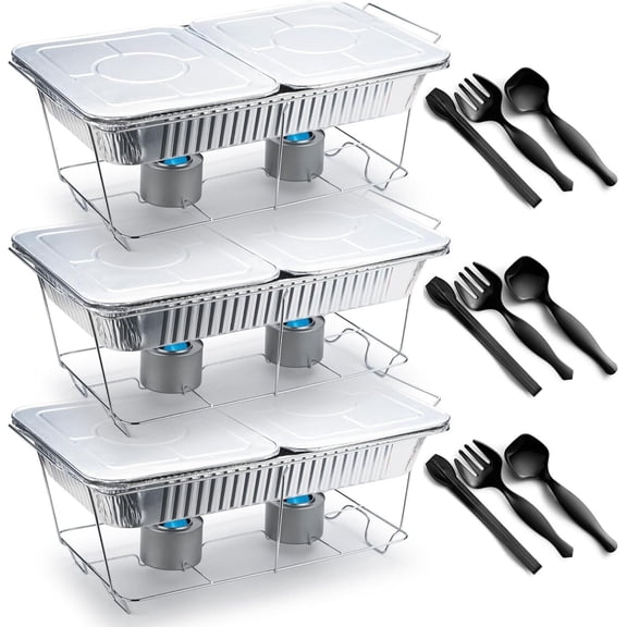 Disposable Chafing Dish Buffet Set 33 Piece Food Warmers for Parties Buffet Set
