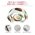 thumbnail image 4 of coconuts palm leaves Shower Cap, Reusable Bath Hair Hat for all Hair Lengths Hair Cover with Elastic Band Double Waterproof Layers Bathing Hat, 4 of 5