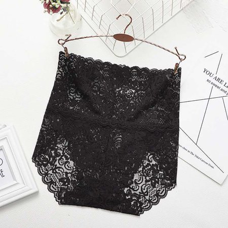 

Cathalem Cleavage Cover up No Lace High-Waist Panties Transparent Plus Women s Size Lingerie for Women Snap Crotch Underwire Underwear Black 3X-Large