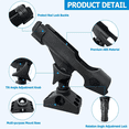 thumbnail image 6 of 2 Pack Fishing Rod Holders for Boat Adjustable Kayak Rod Holder Side Deck Mount Rod Holder Boat Fishing Pole Holder, 6 of 8