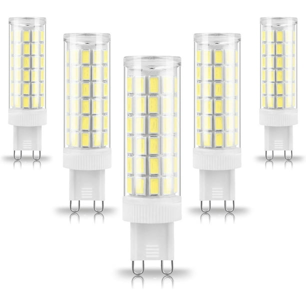 G9 Led Replace 75 Watt 80W 100 Watt T4 Halogen,Daylight Cool Bright White 6000K,1000lm,AC120V G9 8W LED Corn Light Bulb for Bathroom Vanity Ceiling Fan Wall Lighting,Non-Dimmable,5Pack - Walmart.com