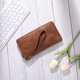 thumbnail image 2 of BEMS-Coins Cartera para mujer de piel nobuk grande con cremallera, 2 of 5