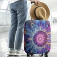 thumbnail image 2 of Colorful Tie Dye Flame Flower Pattern Luggage Cover Fashion Suitcase Cover Baggage Covers Fit 25-28 Inch Luggage (Go Travel), 2 of 5