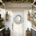 thumbnail image 6 of MXTPOV Flocked Christmas Wreath, Snowy Encrypted Wreath, Christmas Wreaths for Front Door Party Wedding, Home Decor, 13.7 inch, 6 of 6