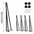thumbnail image 5 of TIERPOP 4Pcs Hairpin Table Legs Heavy Duty Furniture Legs with Screws and Floor Protector Feet Iron Coffee Table Legs Enduring, 5 of 16