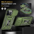 thumbnail image 2 of 15 Pro Max Phone Case for iPhone 15 Pro Max Case,with Camera Cover and Kickstand,[Heavy Duty Shockproof Case][Military-Grade Drop Protection] for iPhone 15 Pro Max Case Army Green, 2 of 12