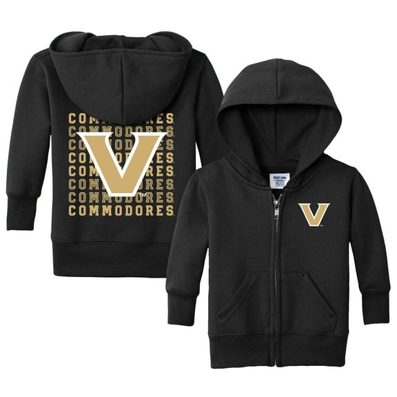 Infant Chad & Jake Black Vanderbilt Commodores Retro Full-Zip Hoodie