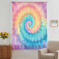 thumbnail image 3 of Colorful Tie Dye Sheer Curtains 63 Inches Long, Rainbow Ombre Abstract Pattern Art Light Filering Curtains, Breathable Simi Curtain Privacy Drapes for Living Room Bedroom Lightweight Window Treatment, 3 of 9
