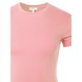 thumbnail image 4 of A2Y Women's Junior Fit Basic Solid Cotton Short Sleeve Crew Neck T Shirt Tee Tops Dusty Pink S, 4 of 5