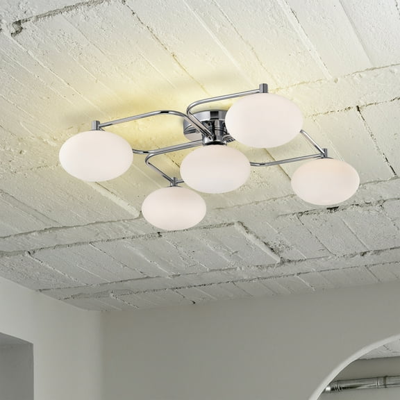 Camris 23.6 in. 5-Light Indoor Chrome Finish Chandelier