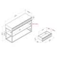 thumbnail image 5 of Furniture of America Giffore Table Console en Métal à 1 Tablette, Noyer, 5 of 5