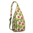 thumbnail image 1 of Foodie Sling Backpack – Delicious Dessert & Candy Pattern Shoulder Bag, Fashionable Lightweight Daypack for Work & School, 1 of 4