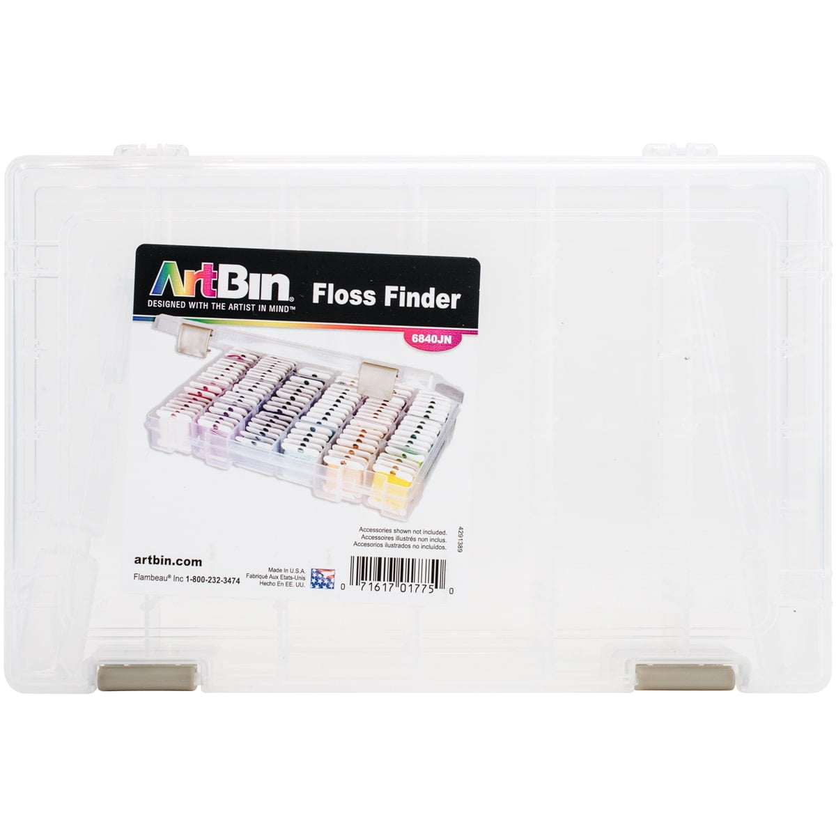  ArtBin 6840JN Floss Finder Box, Sewing & Embroidery Organizer,  [1] Plastic Storage Case, Clear (Pack of 2) : Everything Else