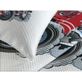 thumbnail image 4 of Ambesonne Truck Quilted Bedspread Set 3 Pcs, Brigade Vehicle Illustration, Queen Size, Grey Red, 4 of 5
