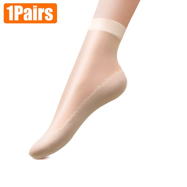 10 par/lote de calcetines suaves para mujer, informales, antideslizantes, empalme inferior, verano, transparentes, para mujer, niñas, terciopelo, transpirable, fino, calcetín de seda, talla única Gao Jinjia LED