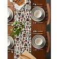 thumbnail image 5 of Table Runners 36 Inches Long Dress Scarves, Christmas Bells Farmhouse Kitchen/Dining Table Runner, Short Coffee Tablerunners, Xmas Snowflake Snowman Botanical 13x36 Inch, 5 of 7