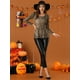 thumbnail image 3 of Camisa peplum Estampada Allegra K leopardo Marrón XS, 3 of 7