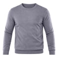 thumbnail image 3 of KyCheLot Mens Shirts Crew Neck Long Sleeve Knit Sweater Warmth Loose Casual Daily Outdoor Layer Pullover, 3 of 4