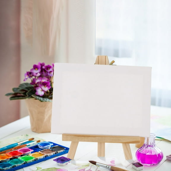 Minkissy White Tabletop Easel Set for Students, Portable Display Stand for Drawing, Painting, and Art Projects