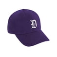 thumbnail image 3 of Daxton Low Profile Adjustable Baseball Dad Hat Cap Old English Font Alphabet A to Z, Purple Hat White D, 3 of 4
