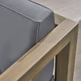 thumbnail image 6 of Noble House Brava Outdoor 4 Seater Club Chair & Coffee Table Set Gray, 6 of 9