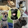 thumbnail image 6 of Spiked Dog Cat Collar Male Black Soft Leather Spike Puppy Collars Adjustable Mushroom Anti Bite Studded Dog Collars for Small Medium Large Dogs Chihuahua Yorkshire Pit Bull, 6 of 8