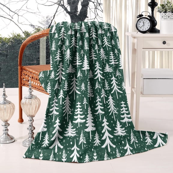 Family Christmas Flannel Throw Blanket for Snuggles, 50x60 Inch Plush Holiday Blanket - Cozy Soft for Fireplace Movie Marathon on Couch