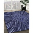 thumbnail image 3 of Ahgly Company Tapis d'Intérieur Lavables en Machine, Rectangle Transitionnel Bleu Ardoise, 5' x 7', 3 of 7
