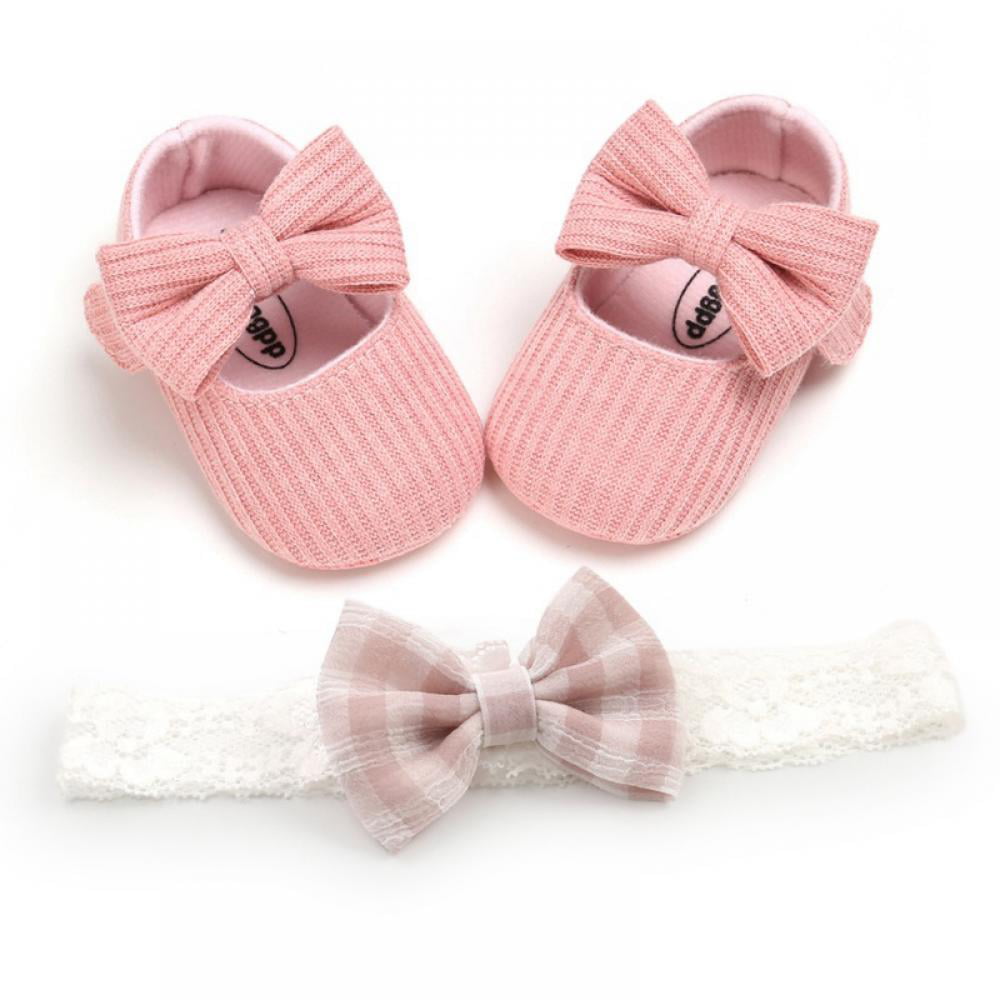Luckylin Toddler Boys and Girls Kids Lightweight Soft Dots Print Bow-Knot Cute Walking Shoes 