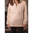 thumbnail image 2 of Simply Southern Womens Sherpa Pullover - Cream (Large), 2 of 2