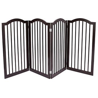 BirdRock Brands Internet's Best Pet Gate with Arched Top | 4 Panel | 36 Inch Tall Fence | Free Standing Doorway Hall Stairs Dog Puppy