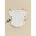 thumbnail image 3 of FEORJGP Independence Day Clothes for Baby Boys Girls 0 3M 6M 12M 18M Infant Newborn Short Sleeve Romper Letter Flag Car Firework Print T-shirt Crewnecl Fashion Summer Outfits for 4th of July, 3 of 7