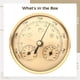 thumbnail image 5 of Estación meteorológica 3 en 1 con barómetro, medidor meteorológico dorado de 5,1 pulgadas con medidor de temperatura y humedad, monitor de presión atmosférica para interiores y exteriores para el hoga, 5 of 5