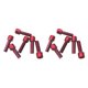 thumbnail image 1 of Tornillos DYNWAVEMX Hexagonales M5x18mm Hueca Roja acero al carbono 12 piezas, 1 of 7
