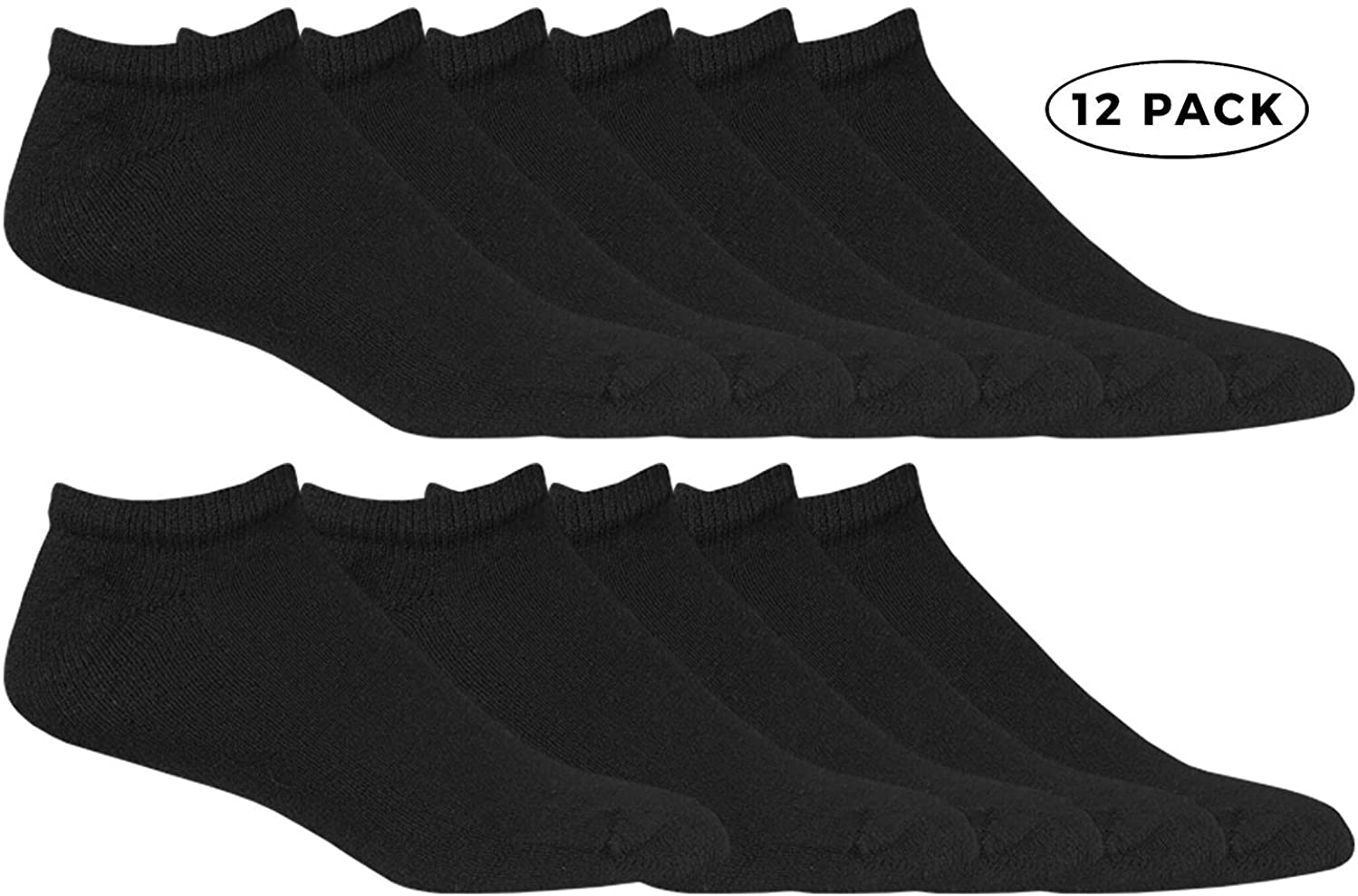 SOCKS'NBULK Women's No Show Socks, Soft Sports Socks In Bulk, (Size 9