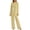 Yellow-Trousers Suit, variant on Elegant Solid Color Long Sleeve Crew Neck Lace Chiffon Floral Top and Wide Leg Pants Two Piece Pantsuit for Women Wedding Guest Plus Size Brick Red L