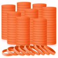 thumbnail image 1 of 100Pcs Blank Elastic Solid Color Silicone Wristbands Stretch for Men Women Teens Gifts Students Sports Supplies,D, 1 of 5