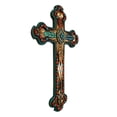 thumbnail image 5 of De Leon Collections Polyresin Tribal Beads with Feather and Turquoise Accent Hanging Wall Religious Cross D√©cor, 5 of 7