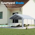 thumbnail image 5 of Quictent 10’ x 20’ x 87’ Silver Gray Heavy Duty Carport, 5 of 8