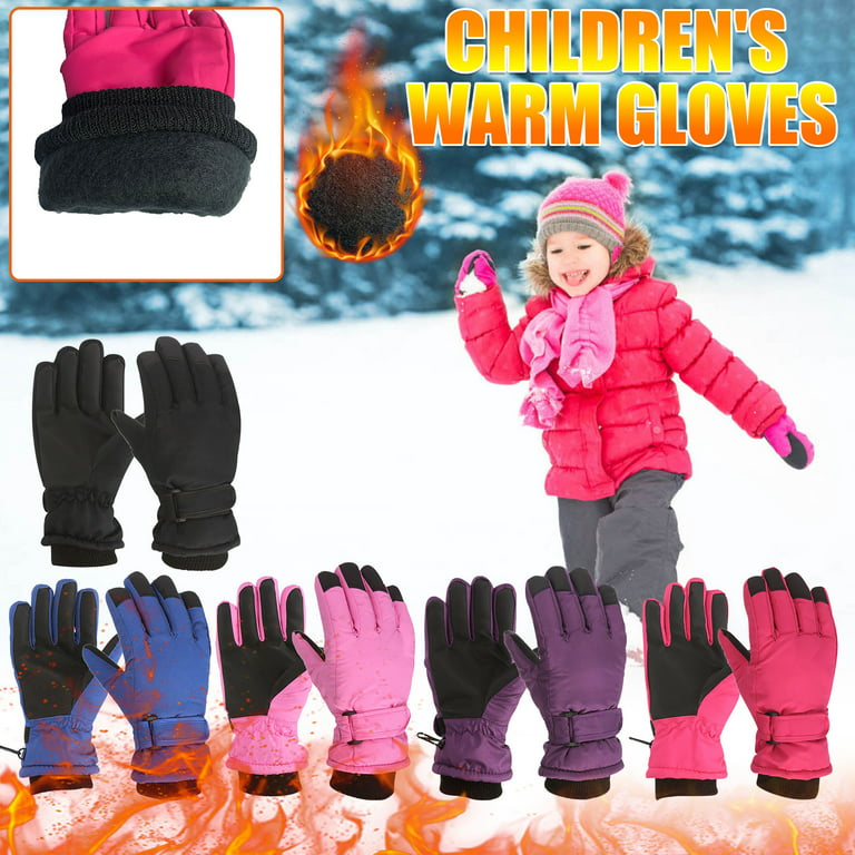 Kids Snow Gloves Winter Waterproof Windproof Ski Gloves Insulated Extreme  Cold Weather Outdoor Snowboard Gloves for Toddler Boys Girls 