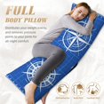 thumbnail image 3 of Yiaed Body Pillow Cover, Ultra Soft Microfiber Pillowcases, Breathable Long Pillow Case, Envelope Closure-Compass (20x54 inch)（Pillow core not included）, 3 of 5