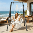thumbnail image 6 of G TALECO GEAR Hammock Chair Stand, Outdoor Swing Frame, Indoor Swing Chair Not Included, Heavy-Duty Steel 350lbs, Black, 6 of 8